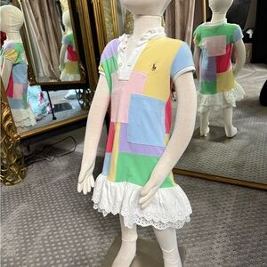 Polo by Ralph Lauren Kids Colorful Patchwork Polo Dress